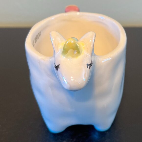 Tag UNICORN Pearl Iridescent YOU ARE UNIQUE Ceramic Cup / Mug / Planter - Picture 7 of 13